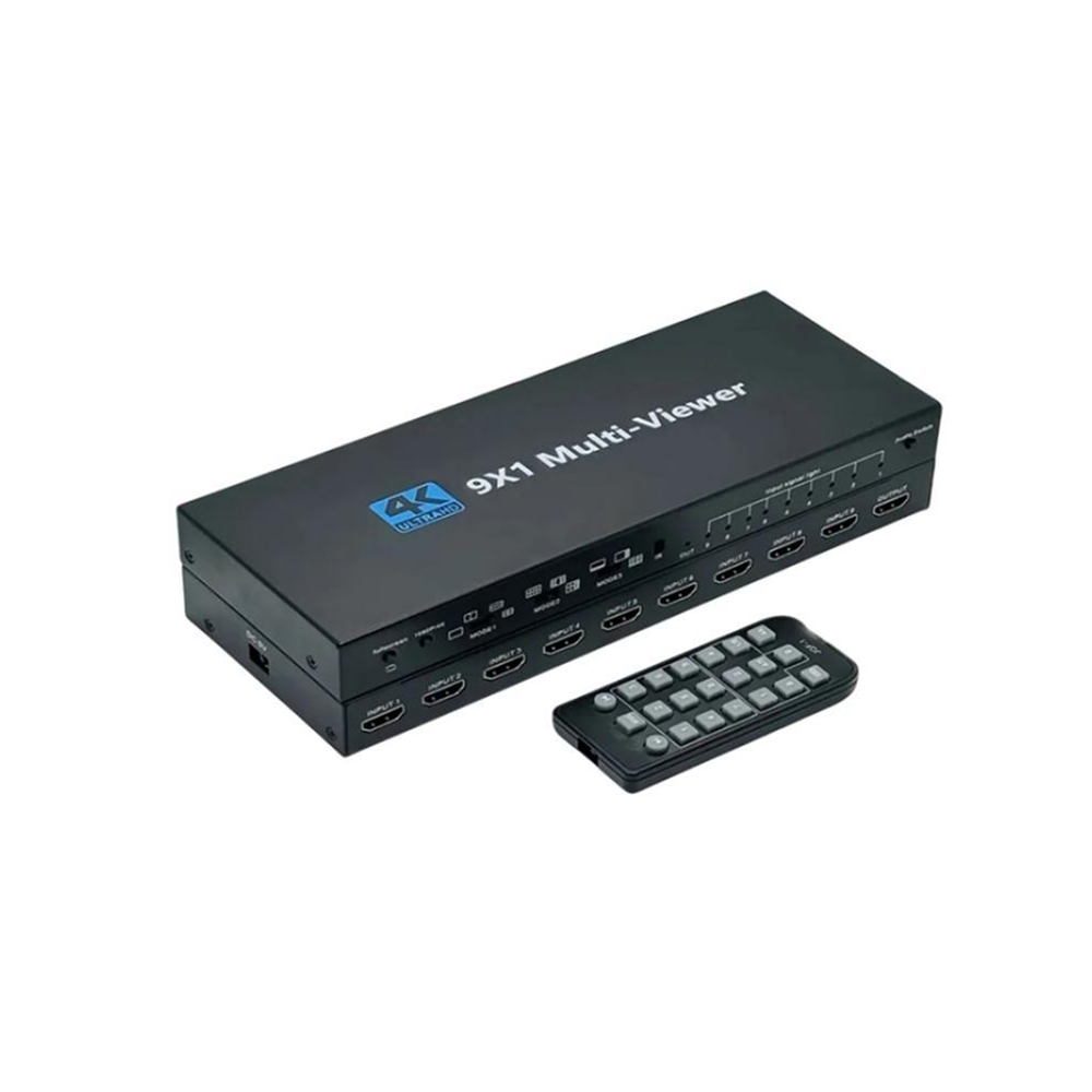 HDMI Multiviewer 9 in 1 Out Switch 4K Screen Splitter