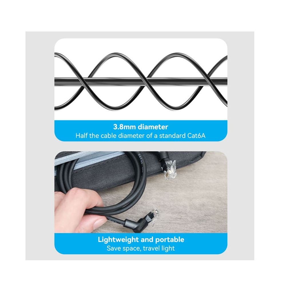 Vention IBSBI Cat6A Rotatable UTP Ethernet Patch Network Cable 10Gbps - 3m - Image 6